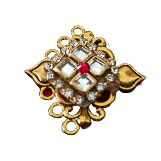 PujaSamadhaan Kundan Bhaiya Bhabhi Rakhi for rakshabhandan Combo Rakhi Set Sibling Love, Rakhi Gifts, Handmade & Designer Rakhi, Rakhi for Brother & Bhabhi With Kumkuk-Akshat