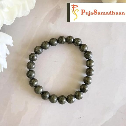 Money Magnet Pyrite Bracelet | Reiki Healing Chakra Gemstone Jewelry | Golden Pyrite Bracelet for Wealth