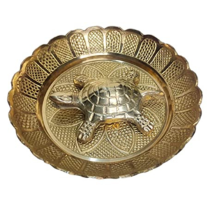 Brass FengShui Tortoise with Thali