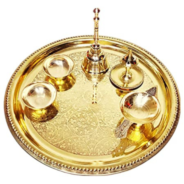 PujaSamadhaan Brass Puja Thali Set